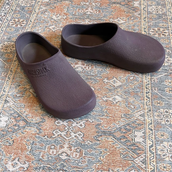Birkenstock Shoes - Birkenstock Gesch Pebble Purple Rubber Waterproof Slip On Clogs Mules